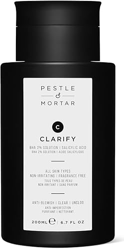 Pestle & Mortar Clarify 2% Salicylic Acid Toner, Acne Treatment and Clear Breakouts, Facial Exfoliant to removes Excess Oil, 6.76 oz