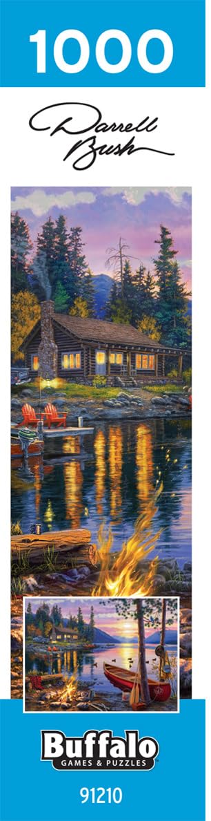 Buffalo Games 1000-Piece Jigsaw Puzzle – Darrell Bush Canoe Lake, Challenging Adult Puzzle for Game Nights, 26.75" x 19.75"
