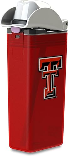 FUNTOPS Reusable Water Bottle | Officially Licensed NCAA Sports Bottle | BPA Free | Dishwasher Safe | Red Raider | 12 oz Drink in the Box - Texas Tech