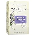Yardley London English Lavender with Essential Oils Soap Bar, 4.25 oz Bar (Pack of 4)