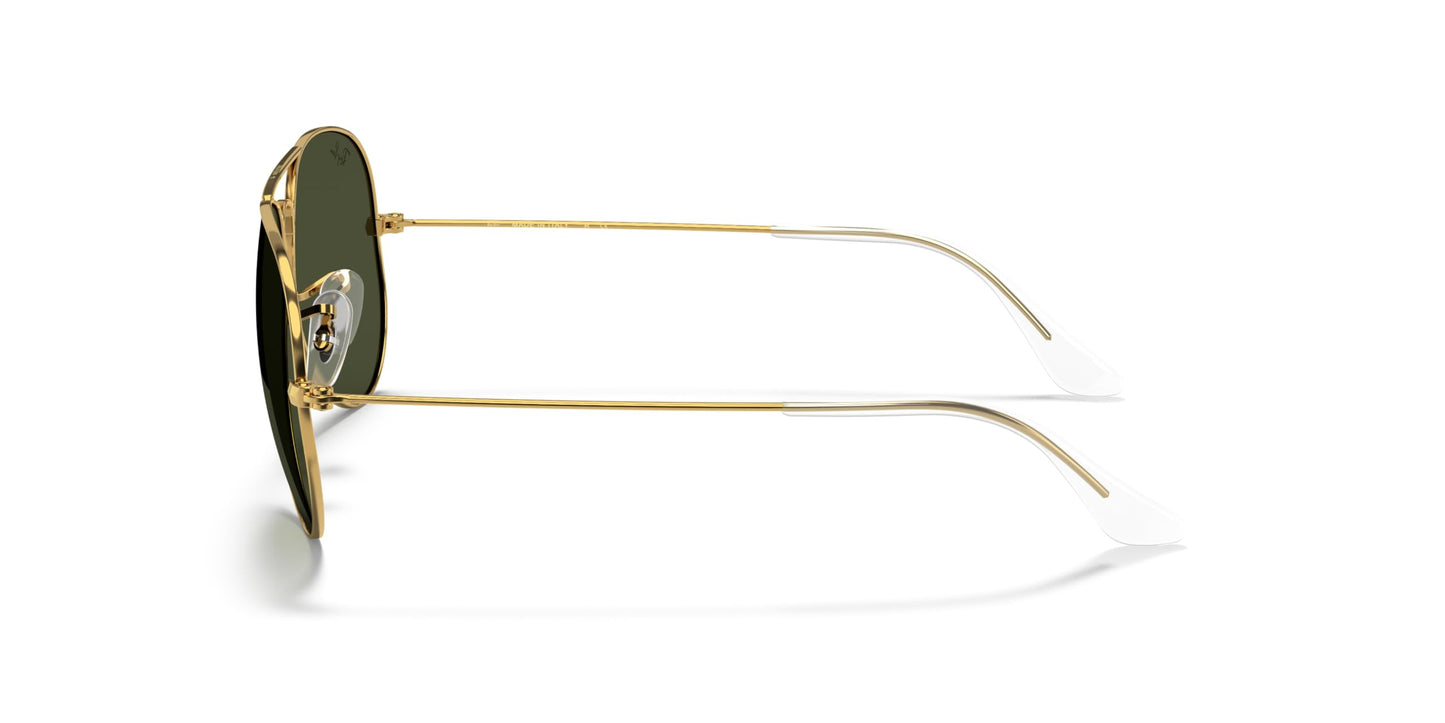 Ray-Ban Unisex Sunglasses Arista Gold Frame, G-15 Green Lenses, 58MM