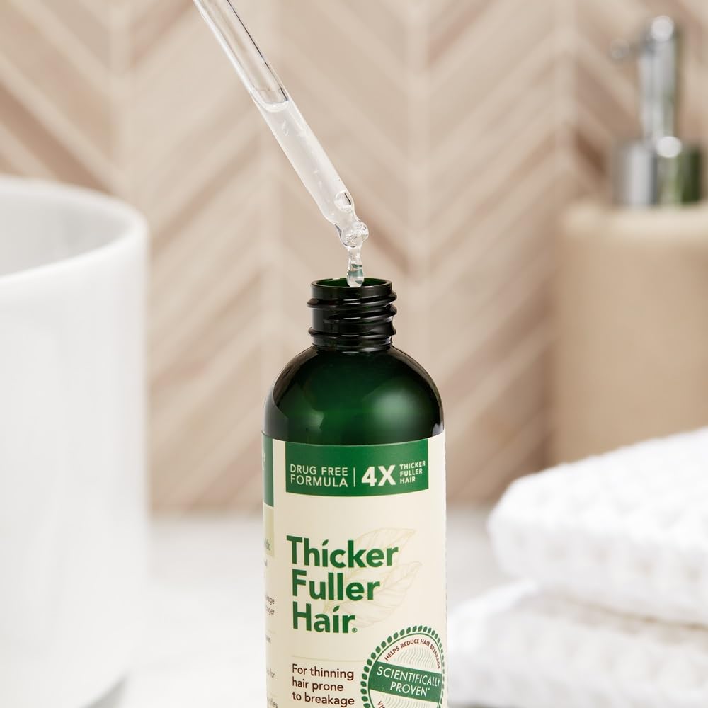 Thicker Fuller Hair Root Boosting Leave-In Treatment - Leave In Hair Treatment - Natural Volume Builder - Moisturizing Scalp Treatment - 4 oz