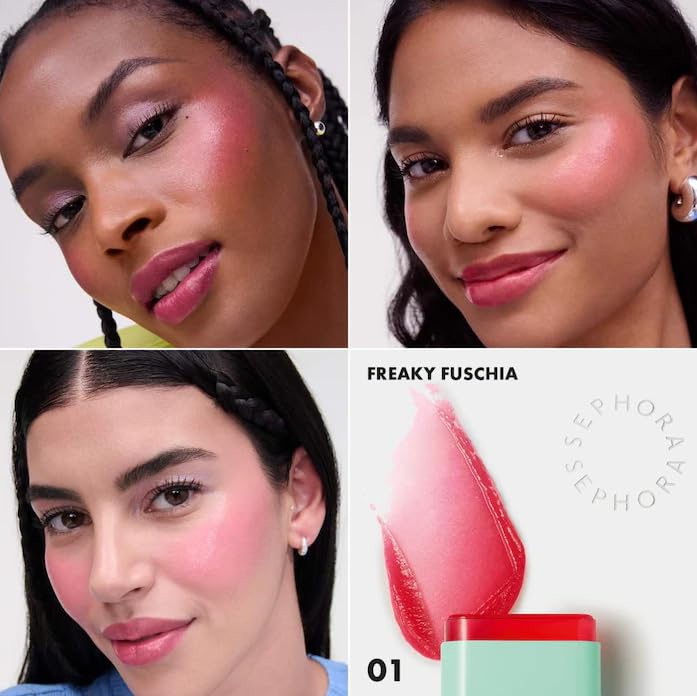 SEPHORA COLLECTION Color Twister Color Changing Oil-in-Stick for Lip + Cheek -Freaky Fuchsia (bright fuchsia changes to fresh pink) 0.29 oz