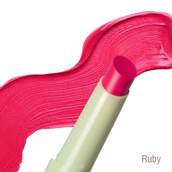 Pixi LipGlow | Sheer, Buildable Colour Lip Balm with Glossy Finish | Hydrating & Nourishing Formula for Everyday Wear | Mirror-Free Application | Ruby