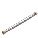 Fitglow Beauty Vegan Teddy Double Eye Brush | Double-Ended Makeup Brush for Eyeshadow & Liner | Seamless Blending, Precise Application | Crease-Free