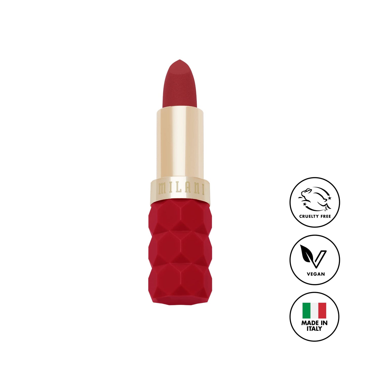 Milani Color Fetish Matte Lipstick, Hydrating Velvet Finish, Full Coverage Long Lasting, Moisturizing Cream Lip Color with Hyaluronic Acid, 0.14 oz,
