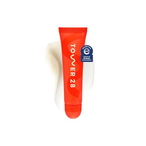 Tower 28 LipSoftie Tinted Lip Balm Treatment - Hydrating Glossy Balm + Overnight Lip Mask with Jojoba Oil + Shea Butter - Sweet, Cushiony Formula