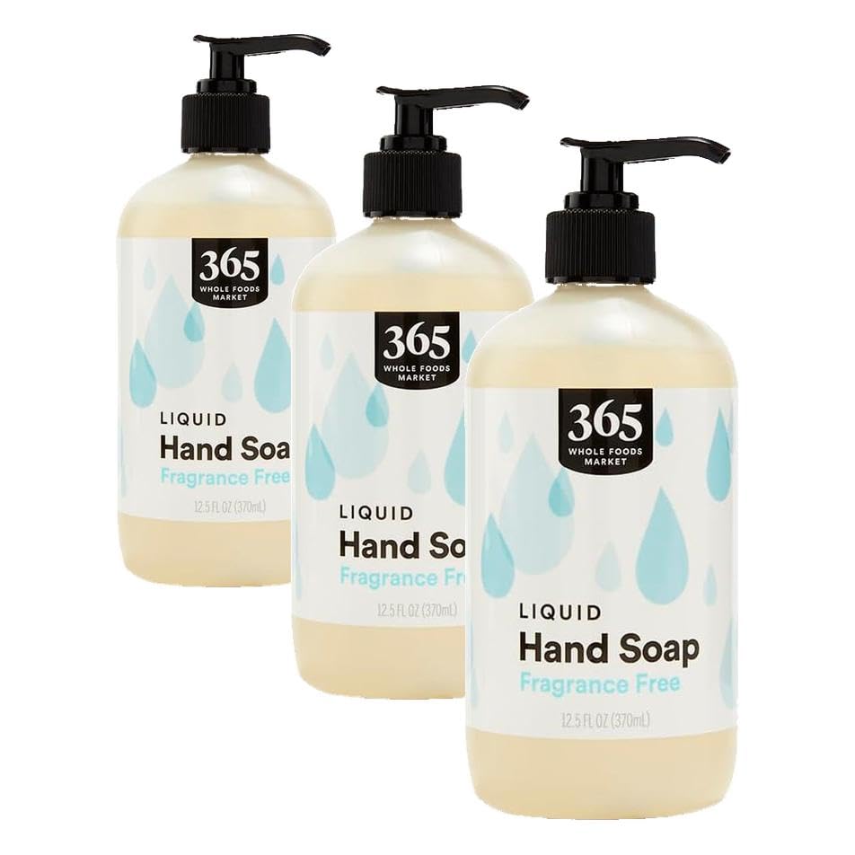 365 by Whole Foods Market, Liquid Hand Soap, Fragrance Free, 12.5 Fl Oz (Pack of 3) Beauty and Personal Care 365 by Whole Foods Market Default Title