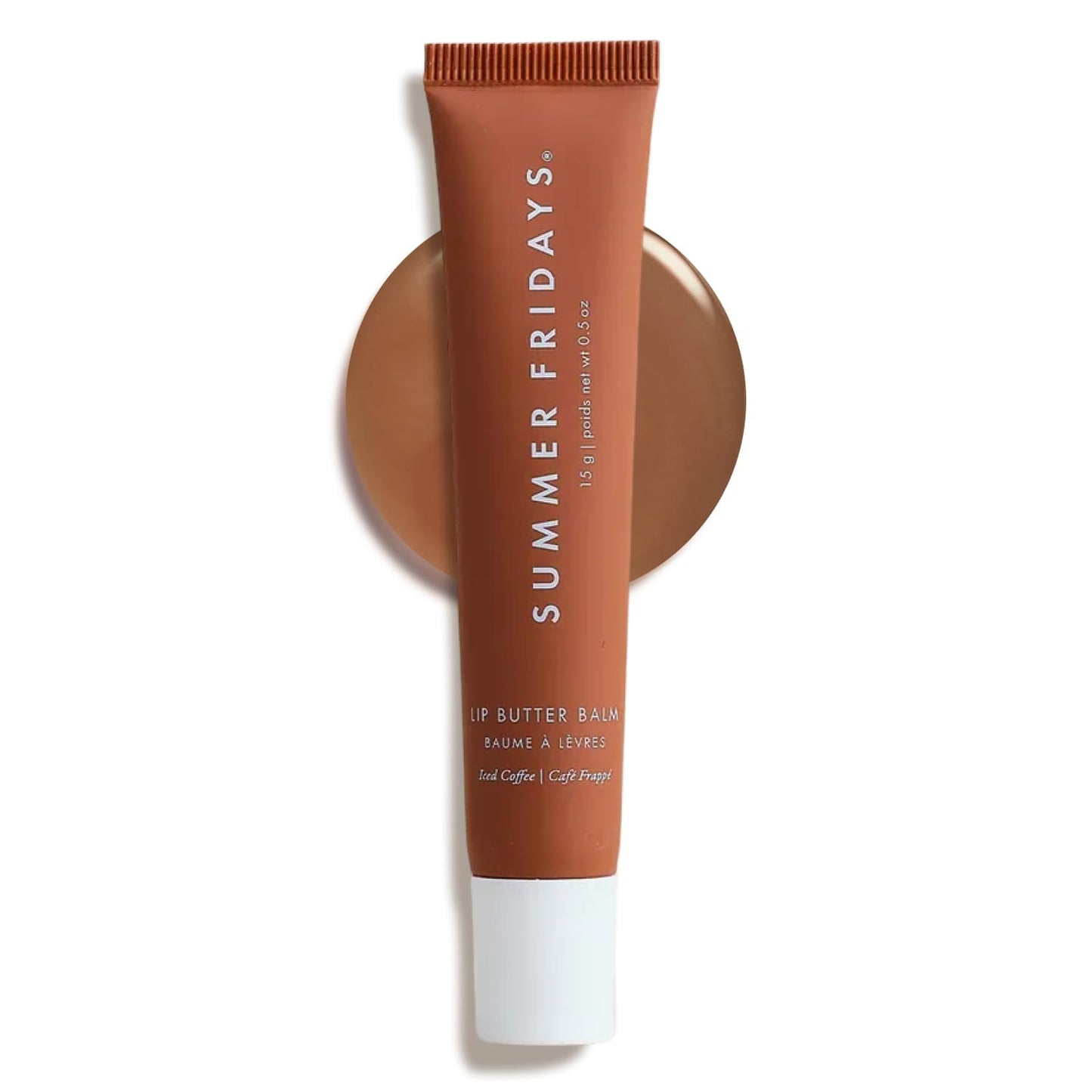 Summer Fridays Tinted Lip Butter Balm - Conditioning Vegan Lip Balm for Instant Moisture, Shine & Hydration - Sheer-Tinted, Soothing Skincare - Iced