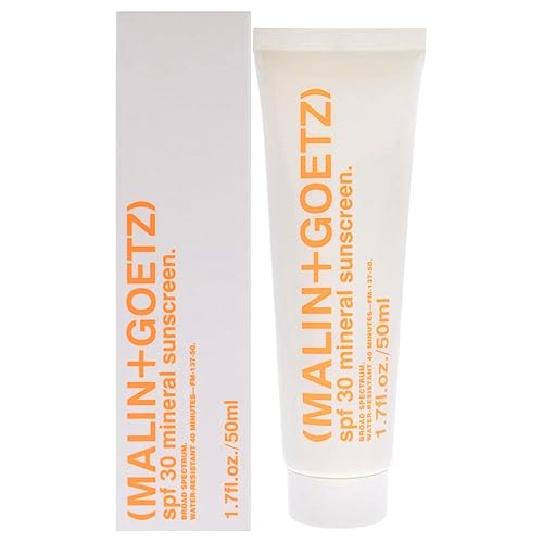MALIN+GOETZ SPF 30 Mineral Sunscreen | Face & Body Broad Spectrum Sun Protection with Zinc Oxide, Titanium Dioxide, Shea Butter | Hydrating