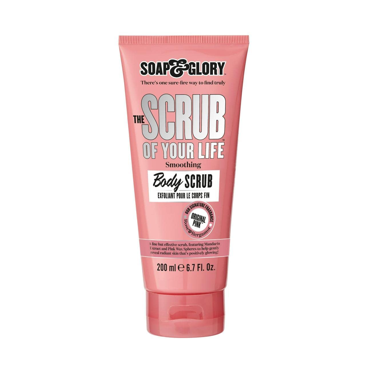 Soap & Glory Original Pink The Scrub Of Your Life Exfoliating Body Scrub - Smoothing & Buffing Vegan Scrub - Rose & Bergamot Body Polish with Shea