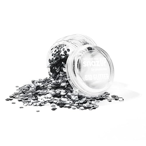Snazaroo Chunky Bio Glitter, 5g (.17-oz) Tub, Silver