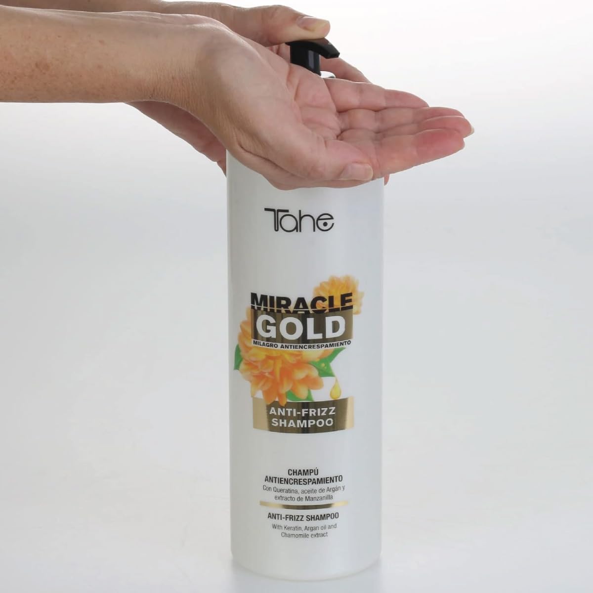 Tahe Miracle Gold For Frizz Control Kit - Shampoo 1000ml + Mask 1000ml