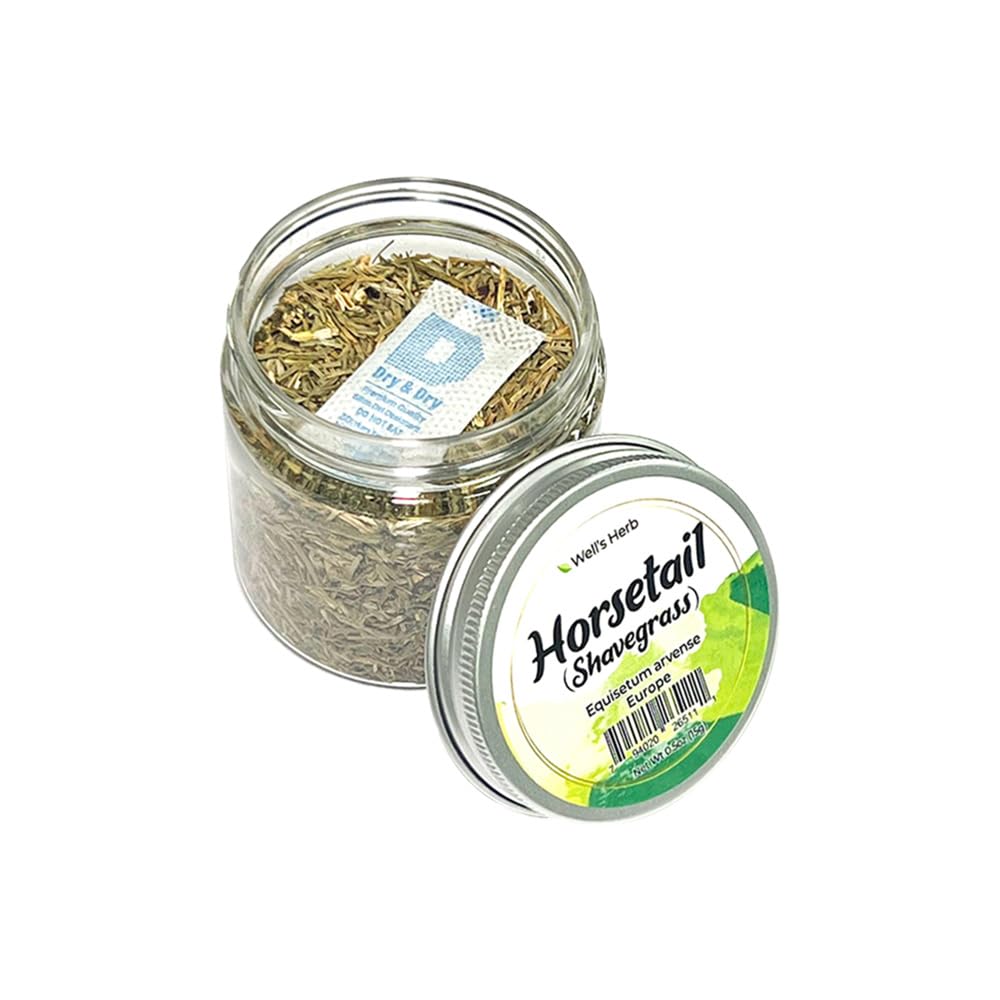 Well's Herb Dried Horsetail | 0.5 oz. | 100% Natural | Herbal Hair & Skin Oil Ingredient | DIY Beauty Essential