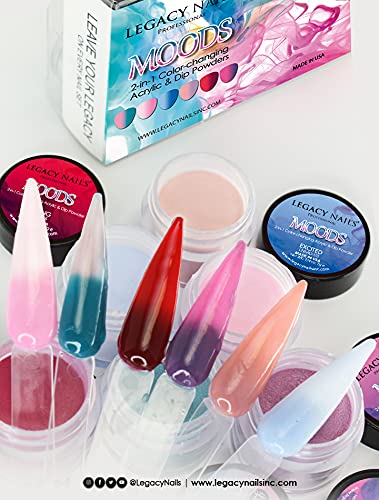 Legacy Nails Professional COLLECTION Acrylic Powder Kit 6 Colors Nail Art Set for Manicure DIY for Dip & Acrylic Nail Extensions (MOOD COLLECTION) Beauty & Personal Care LEGACY NAILS