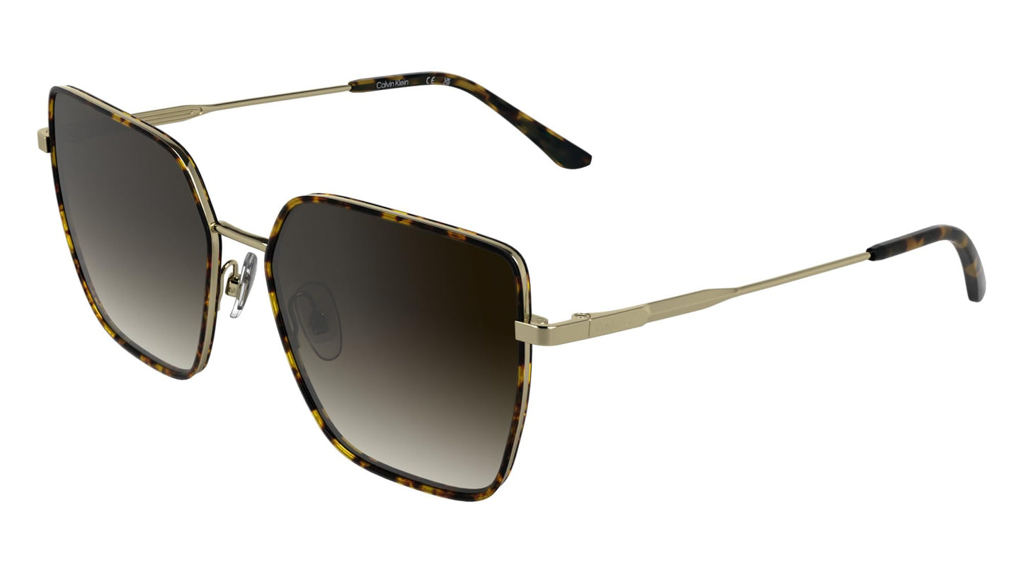 Calvin Klein Women's Sunglasses CK25111S - Havana with Gradient Brown Lens
