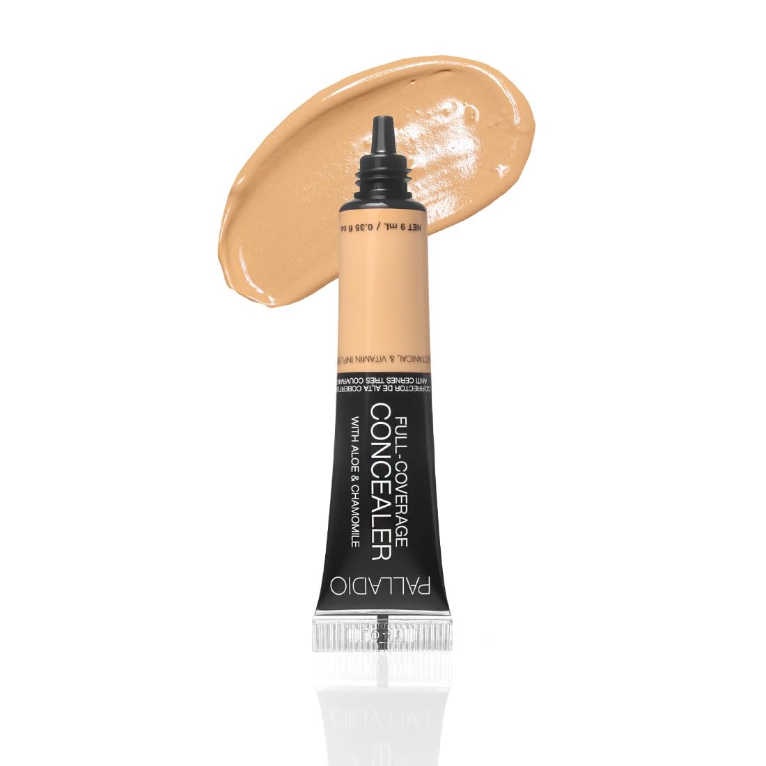 Palladio Full Coverage Concealer - Creamy Face & Under Eye Formula, Disguises Dark Circles, Blemishes, Fine Lines, Evens Skin Tone (Milk Coffee)