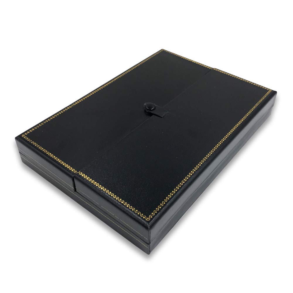 888 Display USA Black/Black Earring Ring Necklace Bracelet Combo with Gift Box Display