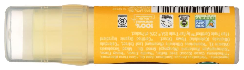 Mongo Kiss Display Center - Lip Balm - Organic - Eco Lips - Vanilla Honey - .25 oz - case of 15 - 95%+ Organic - Gluten Free - Yeast Free - Wheat Beauty and Personal Care Mongo Kiss