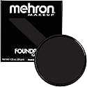 Mehron Makeup Foundation Greasepaint | Stage, Face Paint, Body Paint, Halloween Makeup 1.25 oz (38 g) (BLACK)