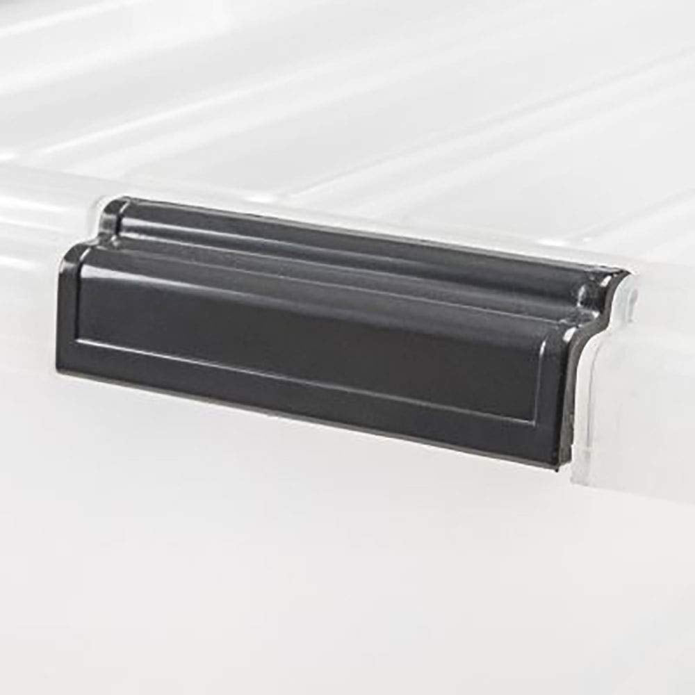 IRIS 91 Quart Buckle Down Storage Box, Clear, Pack of 1