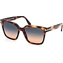 Tom Ford SELBY FT 0952 Blonde Havana/Green Shaded 55/19/140 women Sunglasses