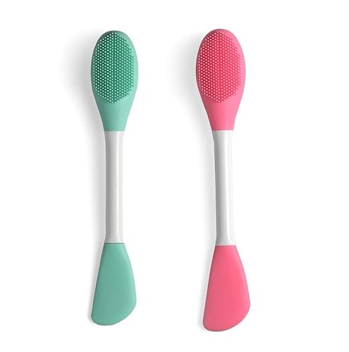LASSKY Silicone Brushes,Double-Ended Silicone Face Mask Brush,Facial Cleansing Brush, Premium Soft Facial Masks Other Skin Care Applicator Tool