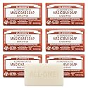 Dr. Bronner's Pure-Castile Magic Soap Bars (Eucalyptus, 5 oz, 6-Pack)- Made with Regenerative Organic Certified Oils for Face, Body & Hair - Gentle