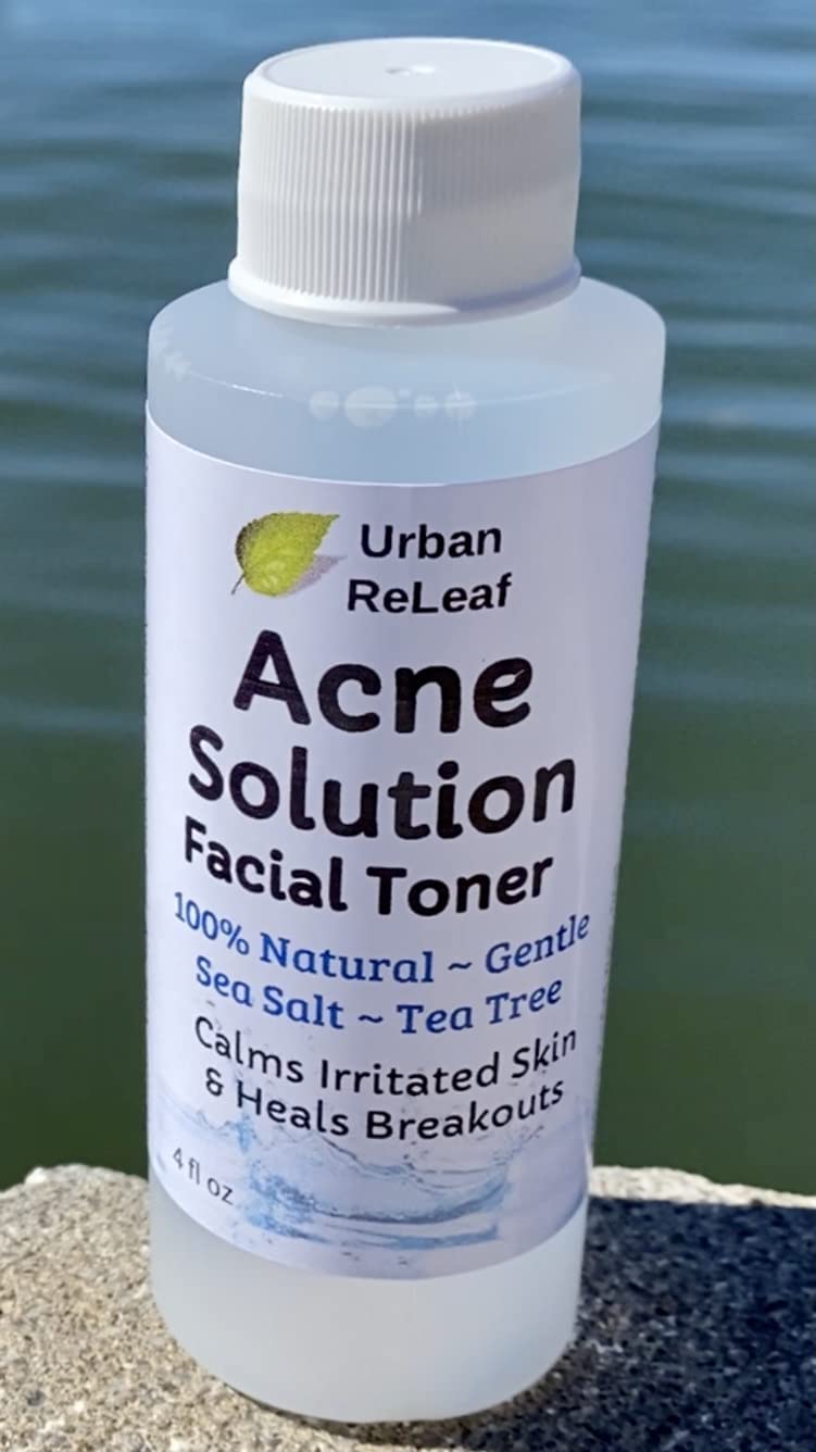 Urban ReLeaf Acne Solution Facial Toner! Sea Salt & Tea Tree. Soothe Skin, Calm breakouts. 4 oz. Gentle Effective. 100% Natural & Soothing. Reduce The