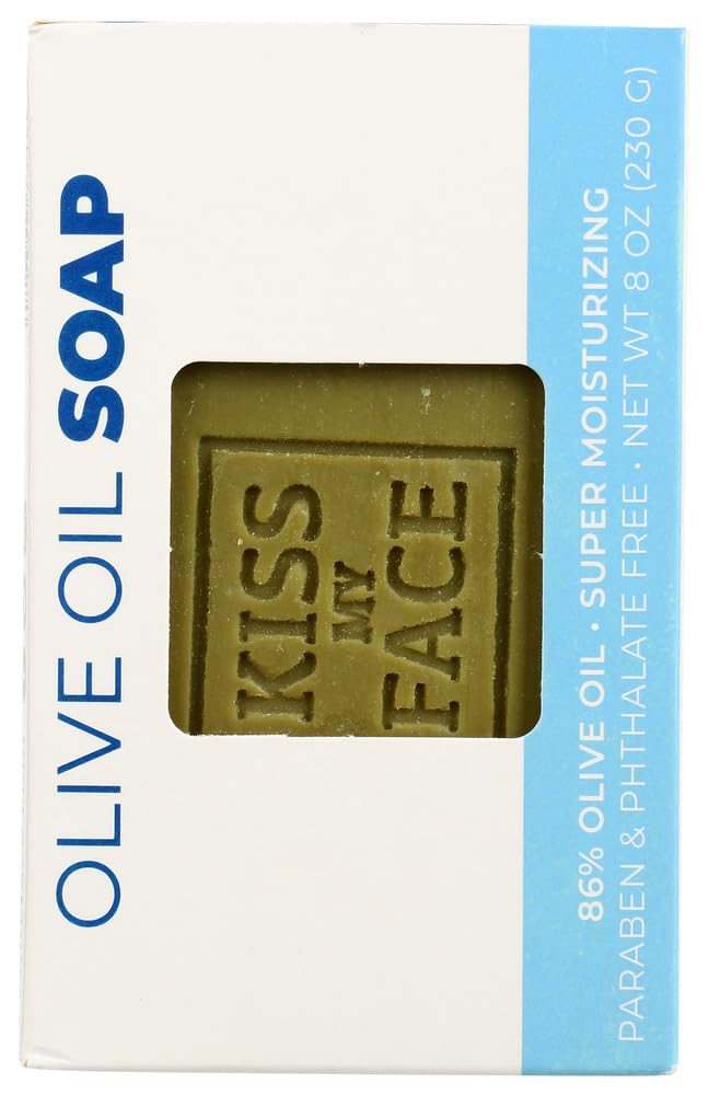 Kiss My Face Soap, Pure Olive Oil, Fragrance Free - 8 oz (Pack of 4)