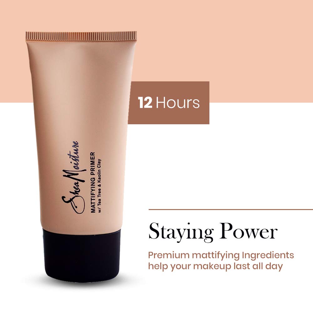 SheaMoisture Mattifying Primer - Matte Face Primer Hydrates and Balances Skin - Made with Organic Shea Butter, Tea Tree and Kaolin Clay (Good