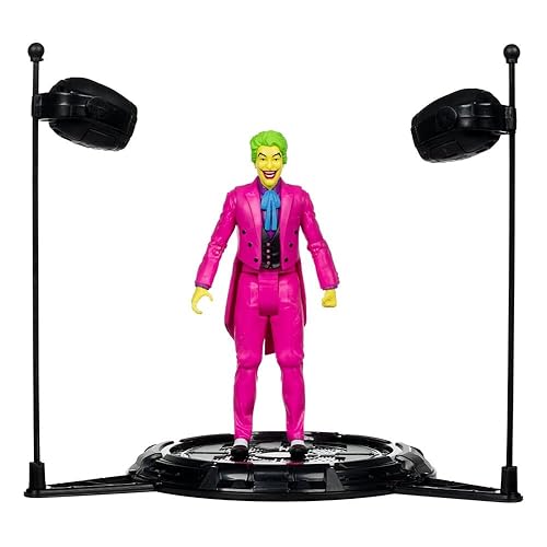 McFarlane Toys DC Retro The Joker Batman: Classic TV Series Black Light Gold Label 6-Inch Action Figure - Entertainment Earth Exclusive