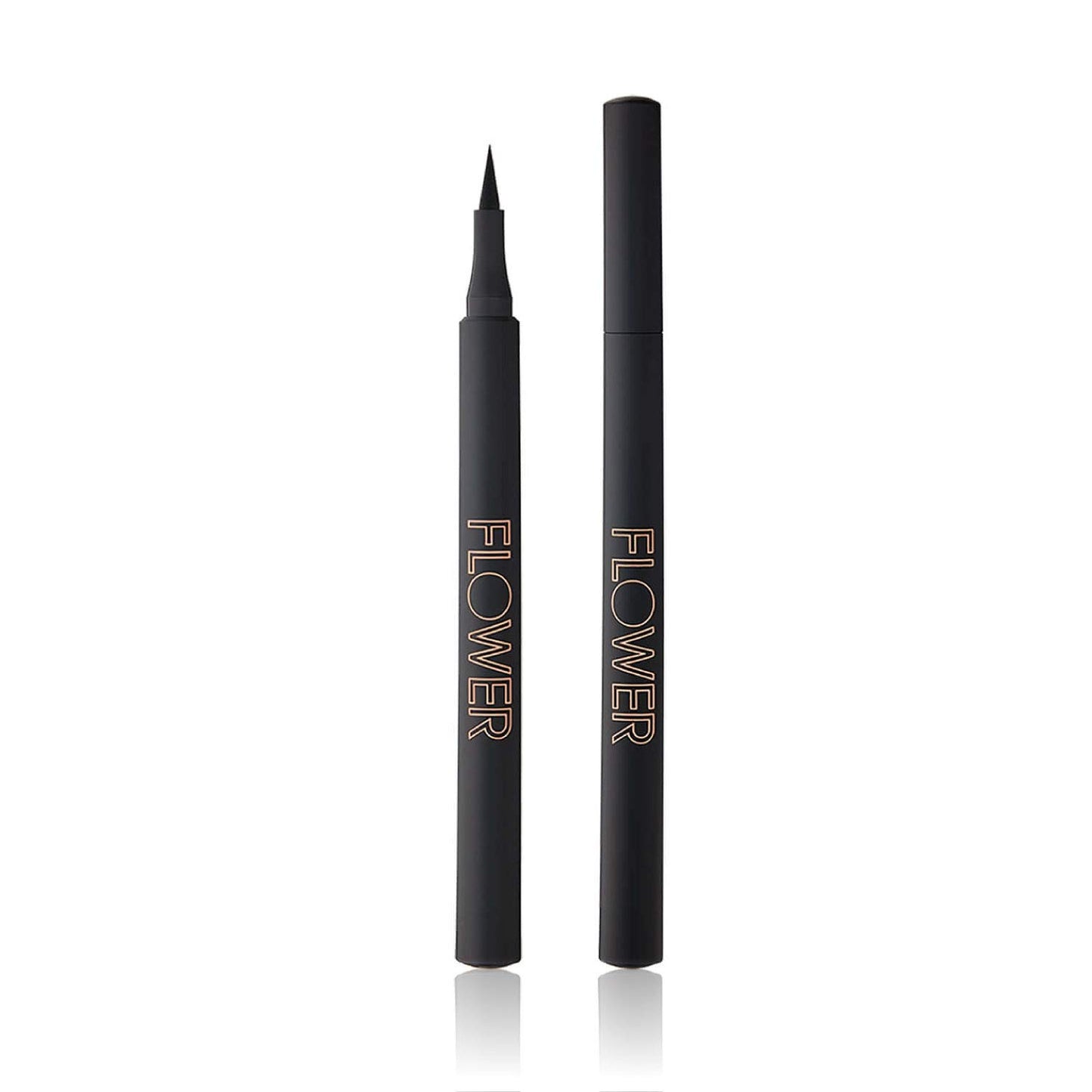 FLOWER BEAUTY By Drew Barrymore Forever Wear Winged Eyeliner - Long-Lasting + Smudge-Proof - Liquid Eyeliner + Winged Applicator (All-Nighter)
