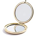 MIHAGUTY Magnifying Compact Mirror for Purses with 2 x 1x Magnification, Folding Mini Pocket Double Sided Travel Makeup Mirror,Perfect for Purse