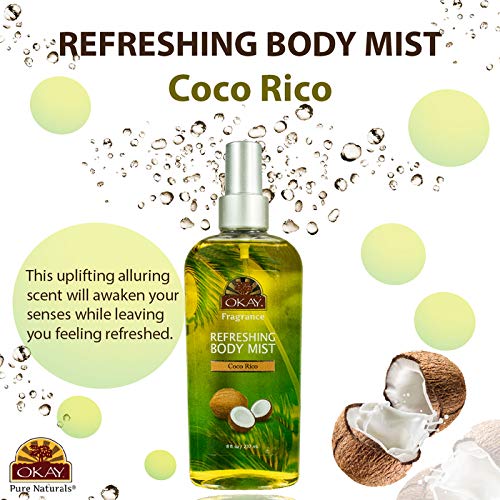 Refreshing Body Mist Coco Rico Leaves You Beautifully Scented Fully Refreshed Will Awaken Your Senses Leaving You Feeling Revitalized Silicone,Paraben