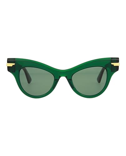 Bottega Veneta Cat Eye Sunglasses Green Luxury Eyewear Made In Japan Acetate Frame Designer Fashion for Everyday Luxury