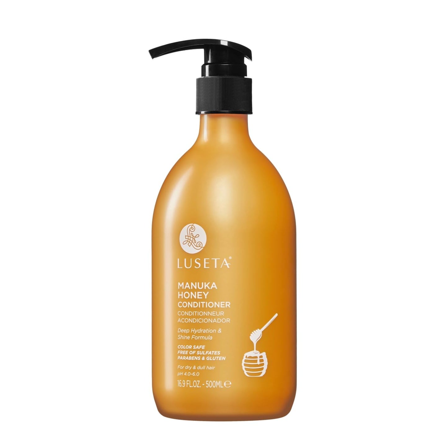 Luseta Manuka Honey Conditioner Hydrate & Repair for Dry and Dull Hair Adds Shine & Restore Softness Moisturizing for Damaged Hair 16.9oz