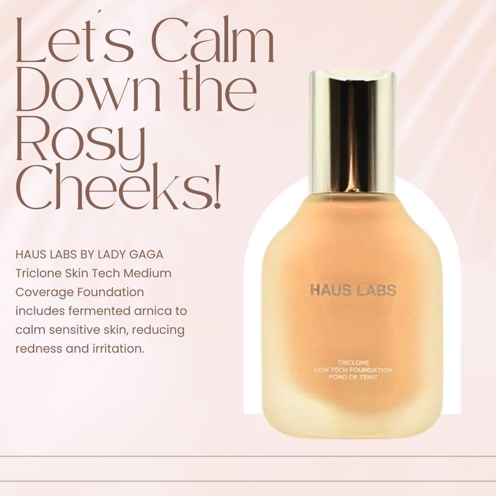 HAUS LABS BY LADY GAGA Triclone Skin Tech Medium Coverage Foundation with Fermented Arnica 210 Light Medium Neutral