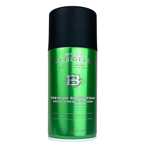 C.O. Bigelow Shaving Foam, 5.2 oz Mens Shaving Cream, Shave Foam for Men with Eucalyptus Oil for All Skin Types