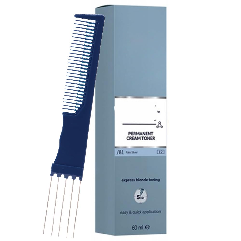 BlondorPlex Pale Silver /81 Cream Toner 2 Ounce with Dual Comb