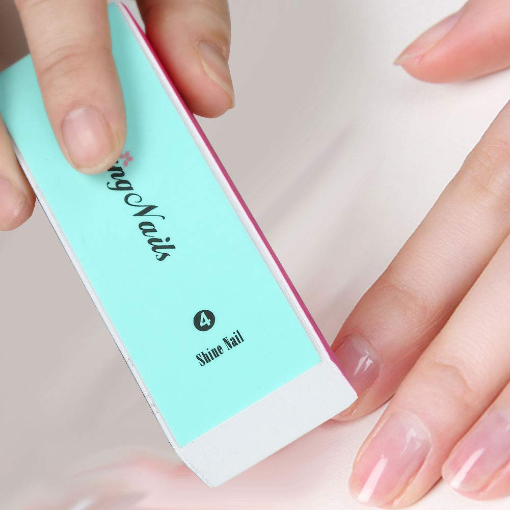 Nail Buffer, Nail Buffer Block, Nail Files and Buffers 4 Way Nail Buffer and Shine Kit - 4 Step Mini Natural Nail Polisher Sanding File Block