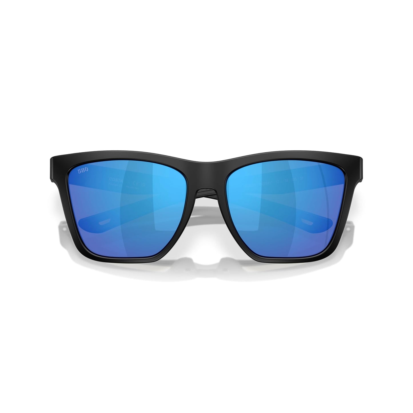 Costa Del Mar Polarized Sunglasses Womens - Panga II Designer Sunglasses For Women with 100% UV Protection - Size 57 - Matte Black/Blue Mirror 580G