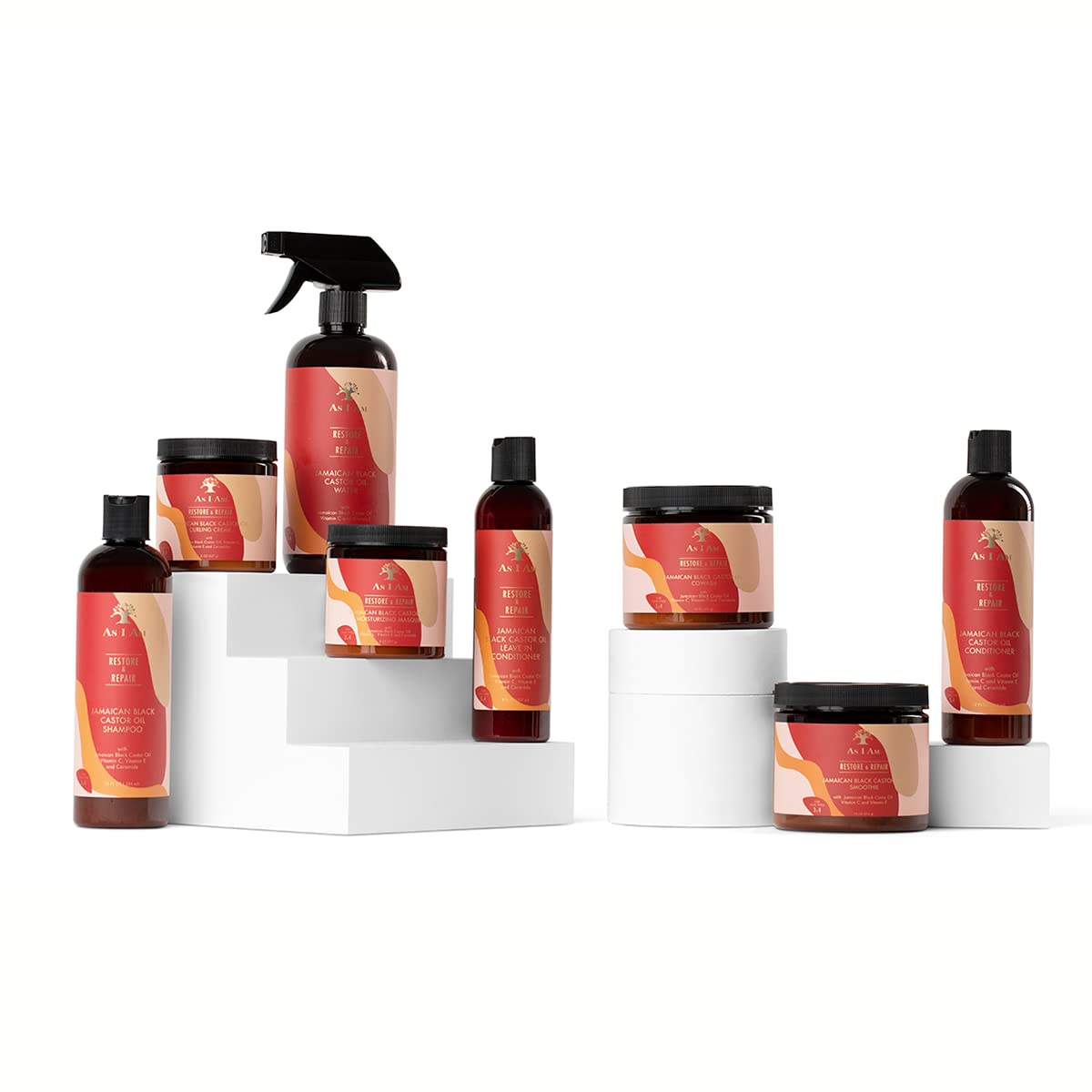 As I Am Jamaican Black Castor Oil Smoothie 16 oz - with Ceramide, Vitamin C & E - Enhanced Curl Definition - Lightweight - Strong Hold - Flake Free