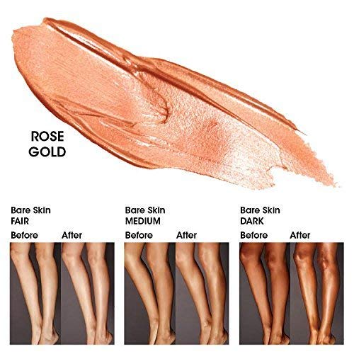 Melanie Mills Hollywood Mini Moisturizing Body Makeup Gleam on the Go Kit - Rose Gold, Bronze Gold, Deep Gold, 1 fl.oz. each