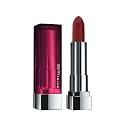 Maybelline Color Sensational Lipstick, Lip Makeup, Matte Finish, Hydrating Lipstick, Nude, Pink, Red, Plum Lip Color, Burgundy Blush, 1 Count