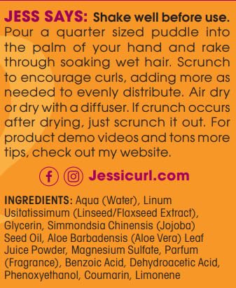 Jessicurl, Rockin' Ringlets Styling Potion, Island Fantasy, 2 Fl oz. Curl Enhancer with Flaxseed Extract, Curl Defining Styler for Curly Hair
