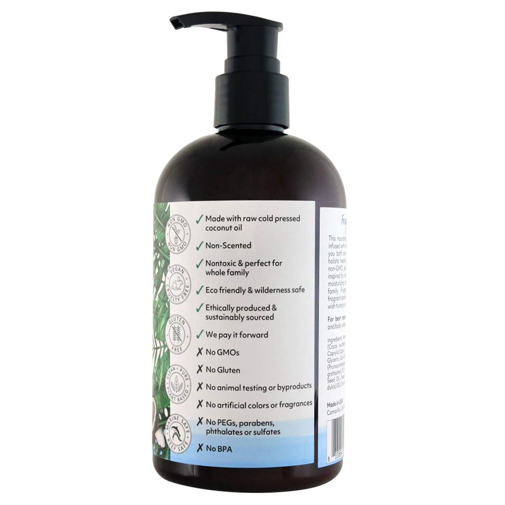 Coco Fiji Face & Body Lotion Infused With Coconut Oil | Lotion for Dry Skin | Moisturizer Face Cream & Massage Lotion for Women & Men | Fragrance Free