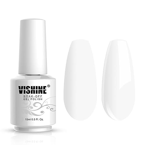 Vishine Gelpolish Professional Manicure Salon UV LED Soak Off Gel Nail Polish Varnish Color French White (1323)