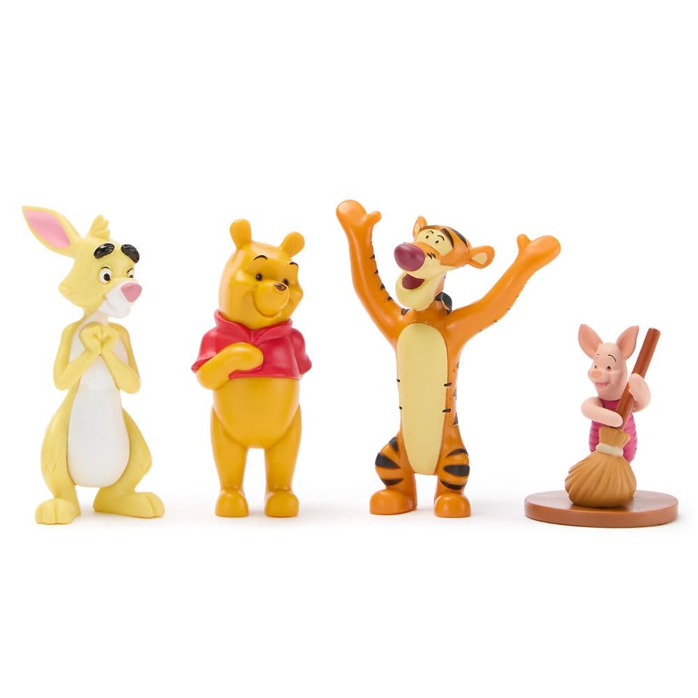 Disney Store Official Winnie the Pooh Figure Set – 7 Sculpted Figures Including Piglet, Tigger, Eeyore & More in Display Box