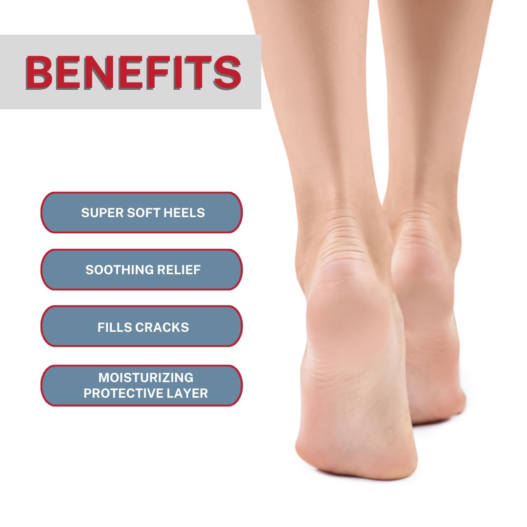 Onyx Professional Cracked Heel Repair Balm Stick for Dry Cracked Feet Treatment, Coconut Scent, 2 pack - Moisturizing Foot Balm, Rolls On, No Mess